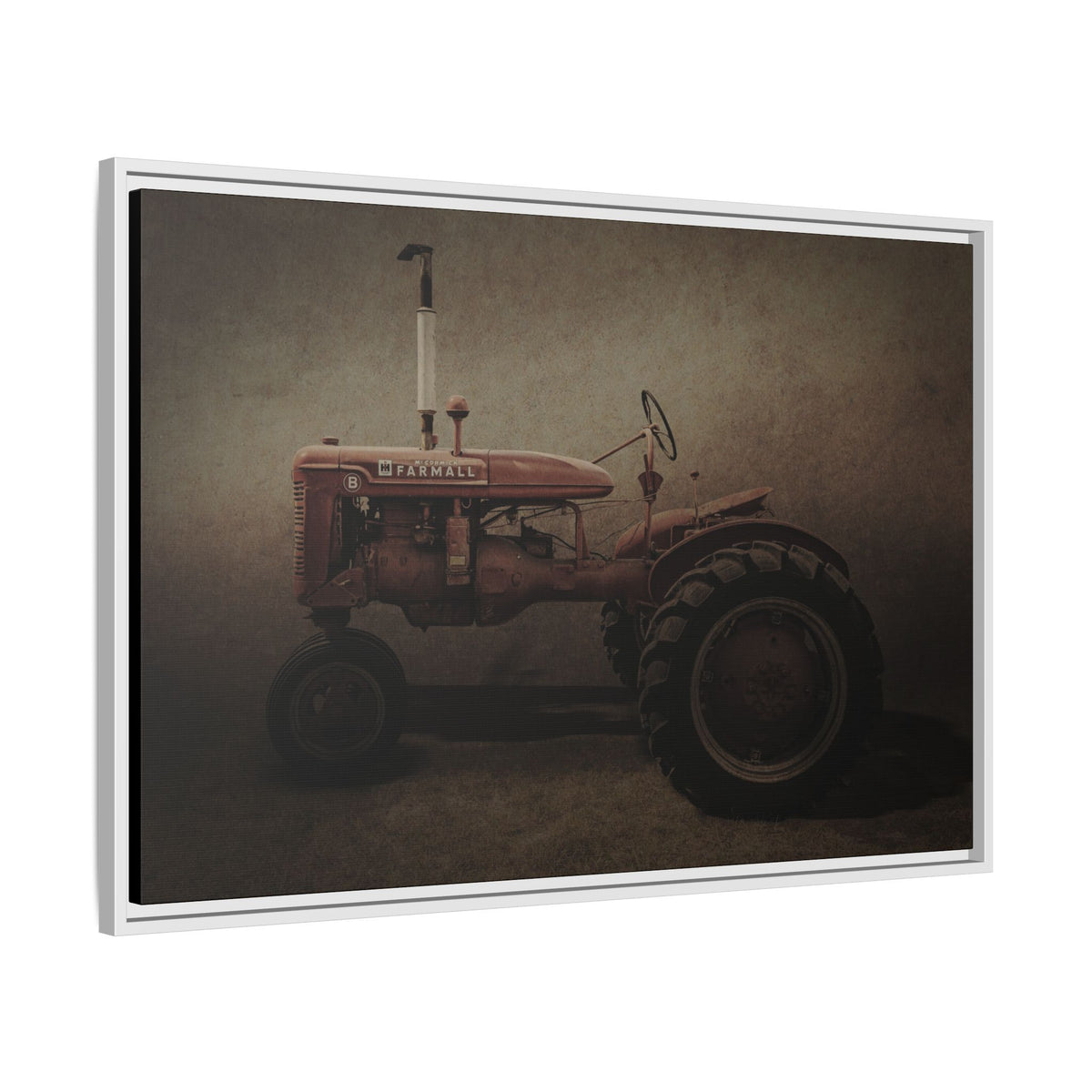 Vintage Farmall Model B Tractor | Framed Wall Art on Stretched Canvas