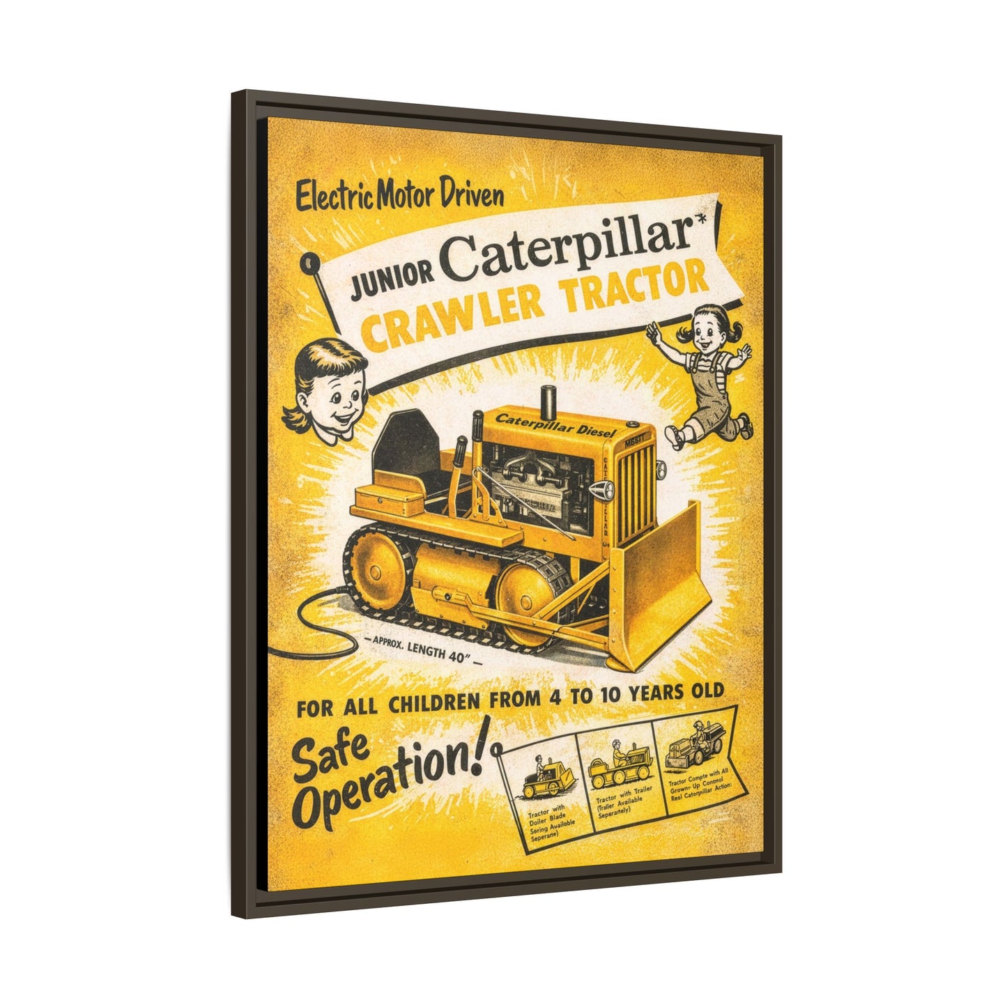 Junior Crawler Vintage Advertisement Art | Framed Wall Art on Canvas