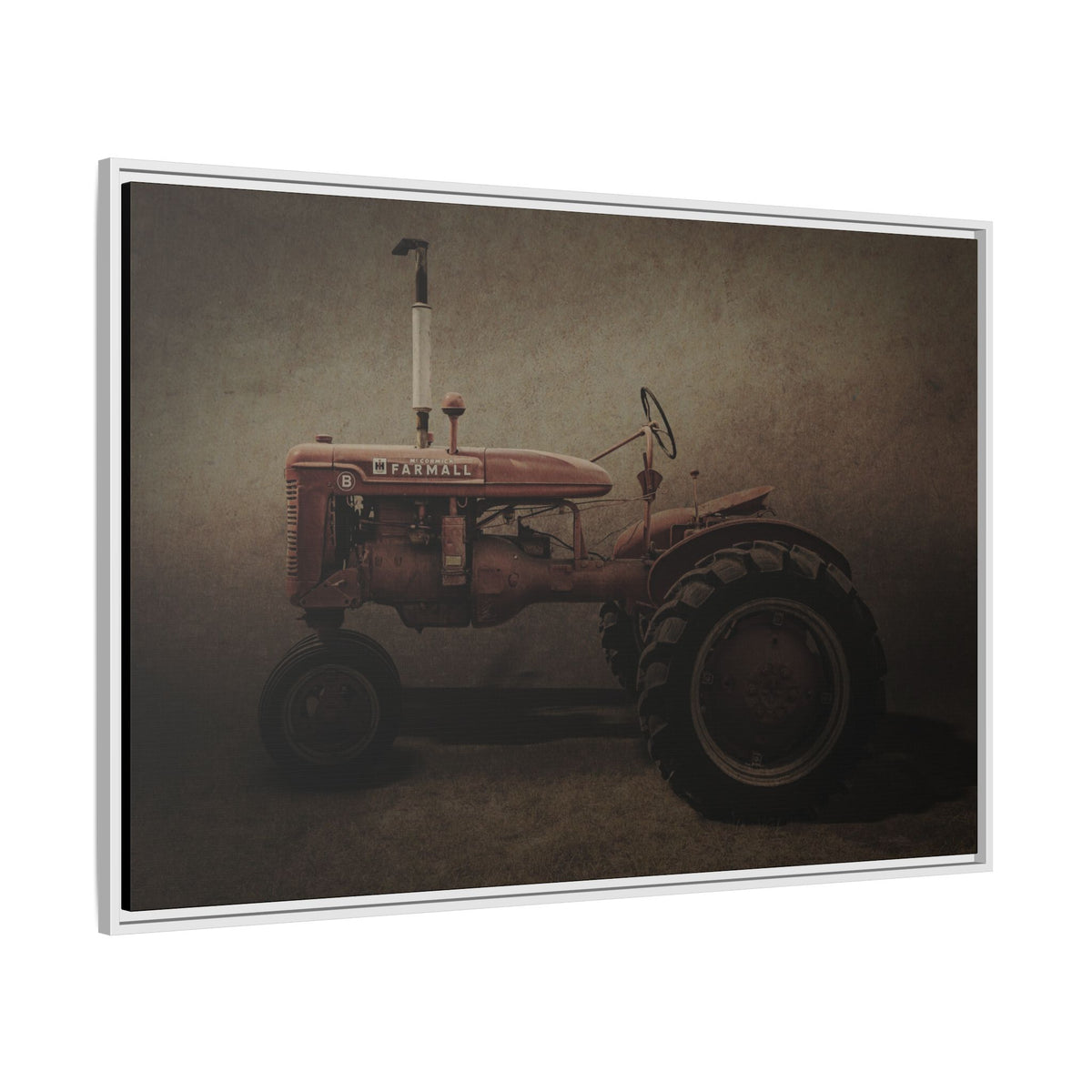 Vintage Farmall Model B Tractor | Framed Wall Art on Stretched Canvas