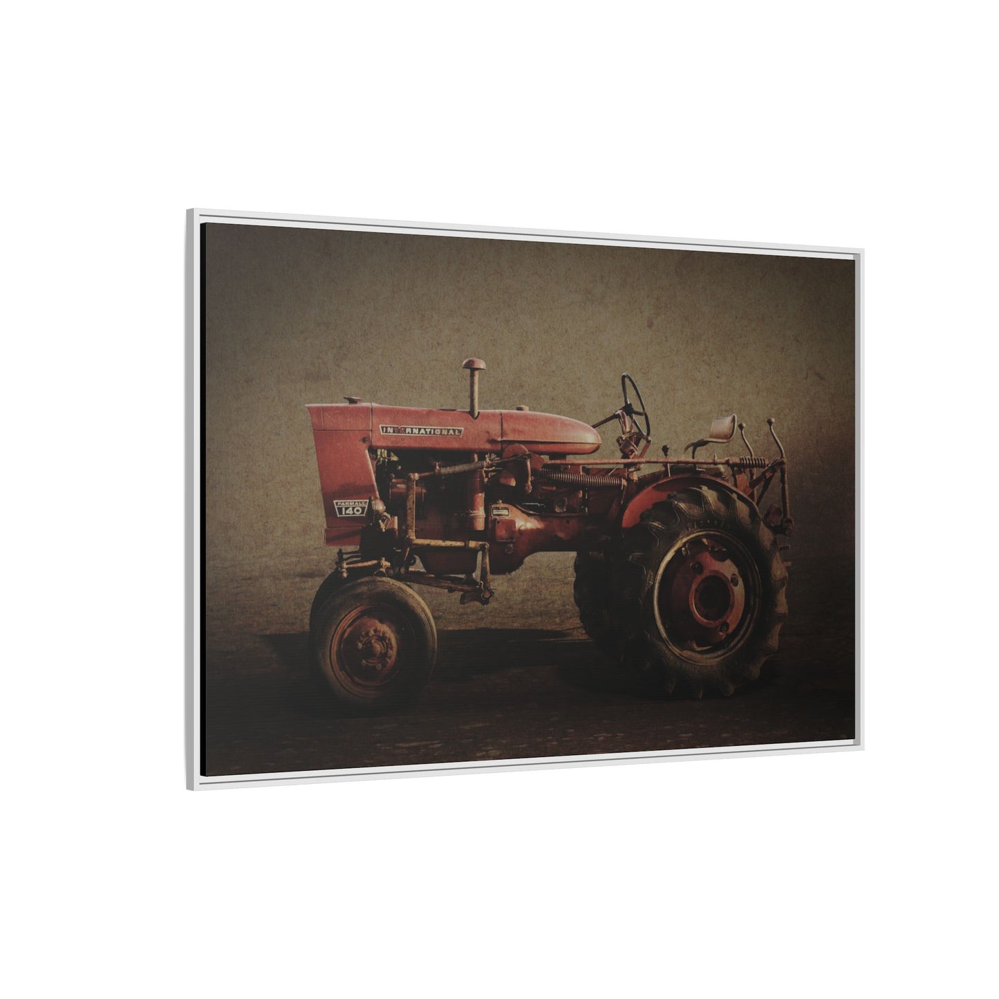 Vintage Farmall Model 140 Tractor | Framed Wall Art on Stretched Canvas