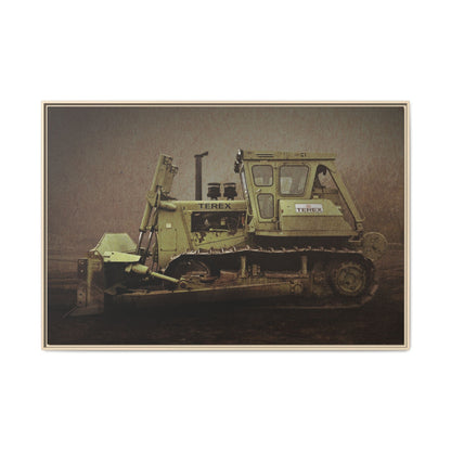 Classic Terex Dozer | Framed Wall Art on Stretched Canvas