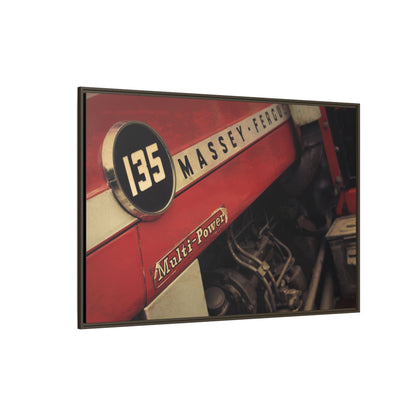 Vintage Massey 135 Close Up | Framed Wall Art on Stretched Canvas