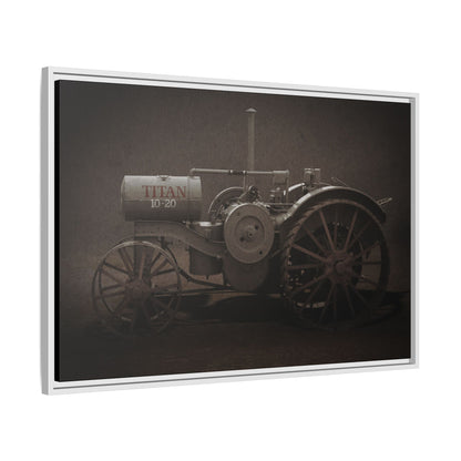 Vintage International Titan 10-20 Tractor | Framed Wall Art on Stretched Canvas