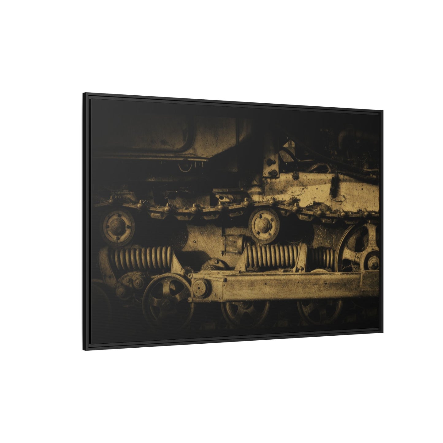 Dramatic Crawler Tracks | Framed Wall Art on Stretched Canvas