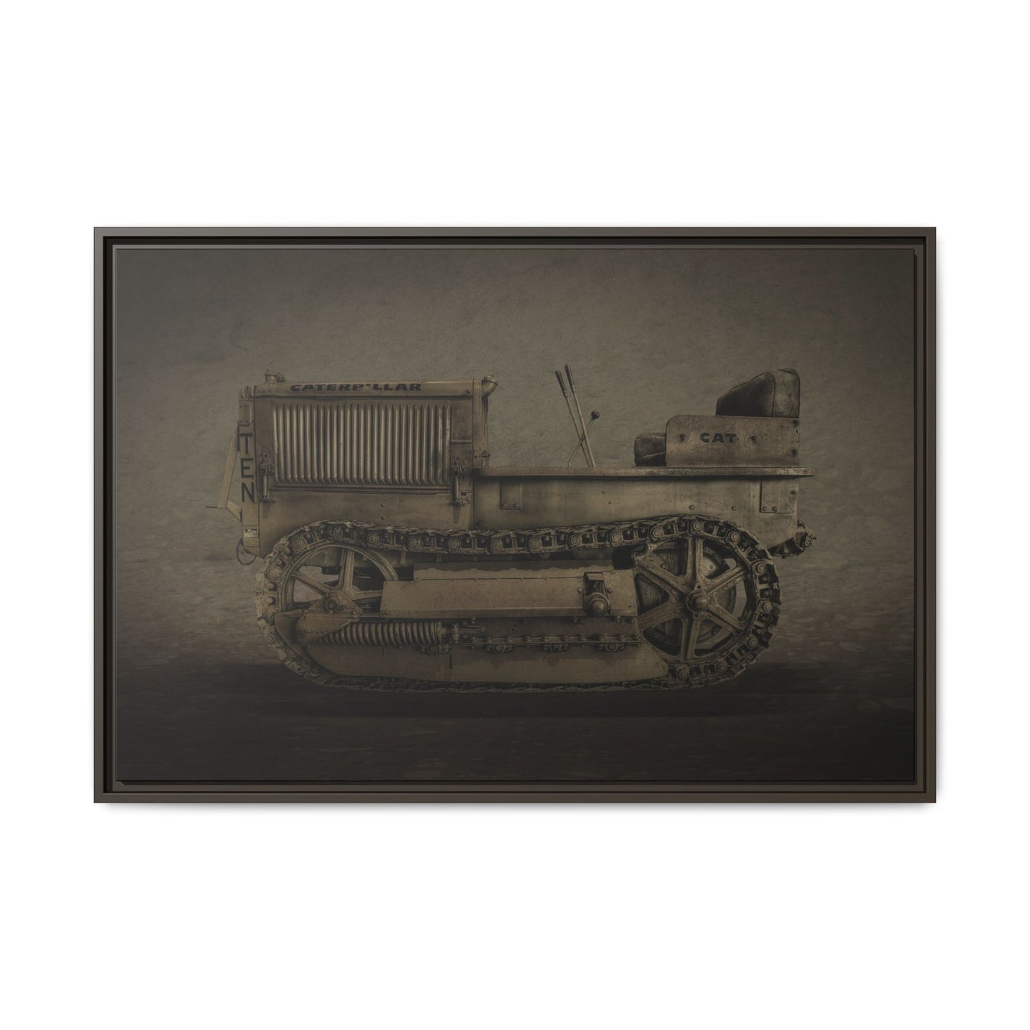 Vintage Crawler 10 'TEN' Tractor | Photo Wall Art on Framed Canvas