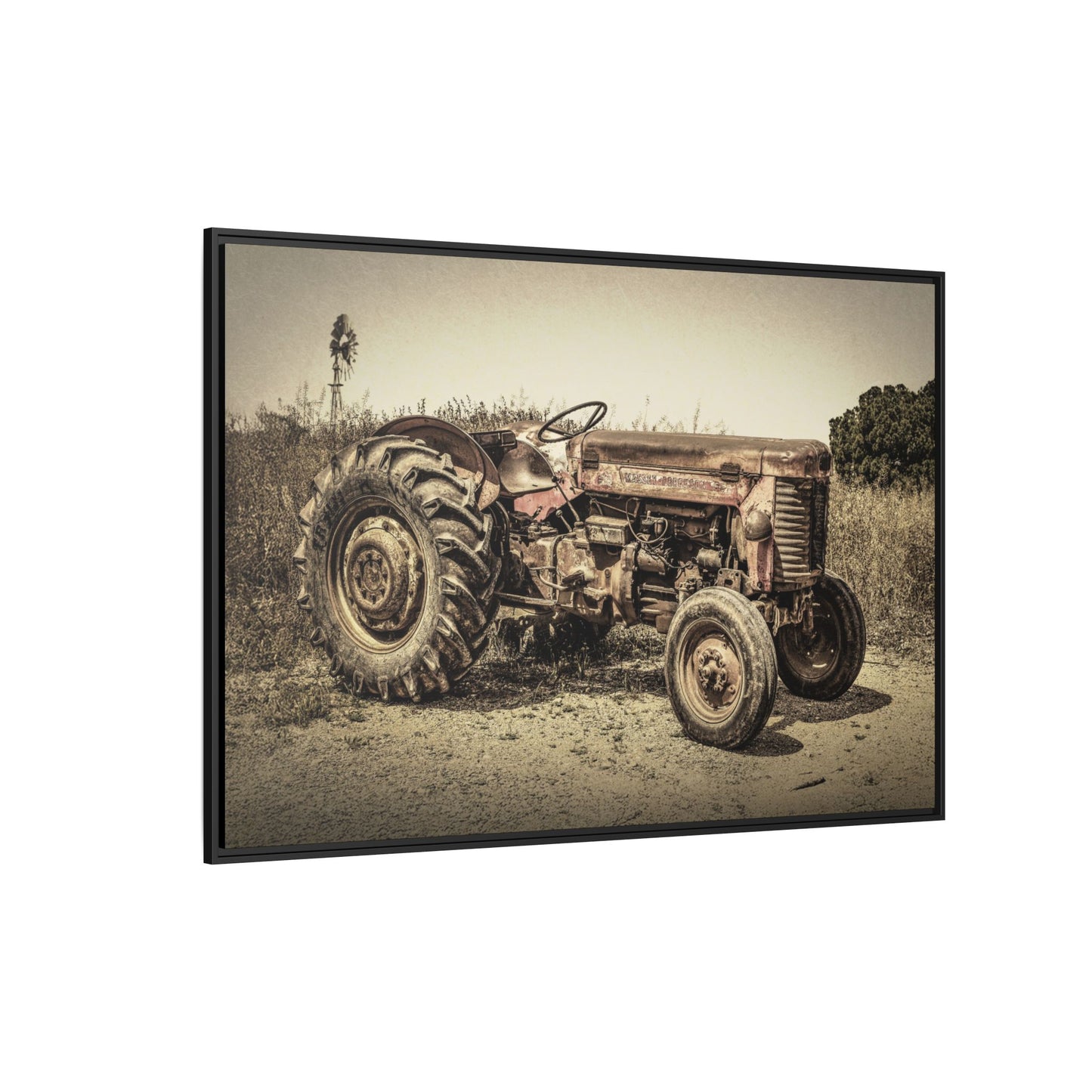 Vintage Massey Ferguson MF 35 - Framed Wall Art on Canvas