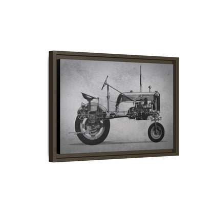 Vintage Farmall Pony Cutaway Drawing | Framed Wall Art on Canvas
