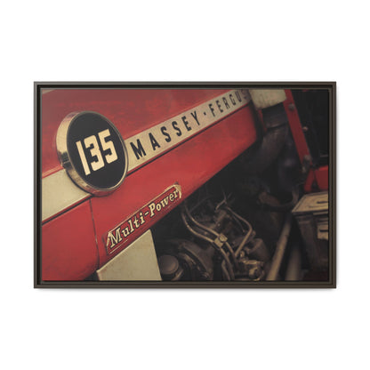 Vintage Massey 135 Close Up | Framed Wall Art on Stretched Canvas