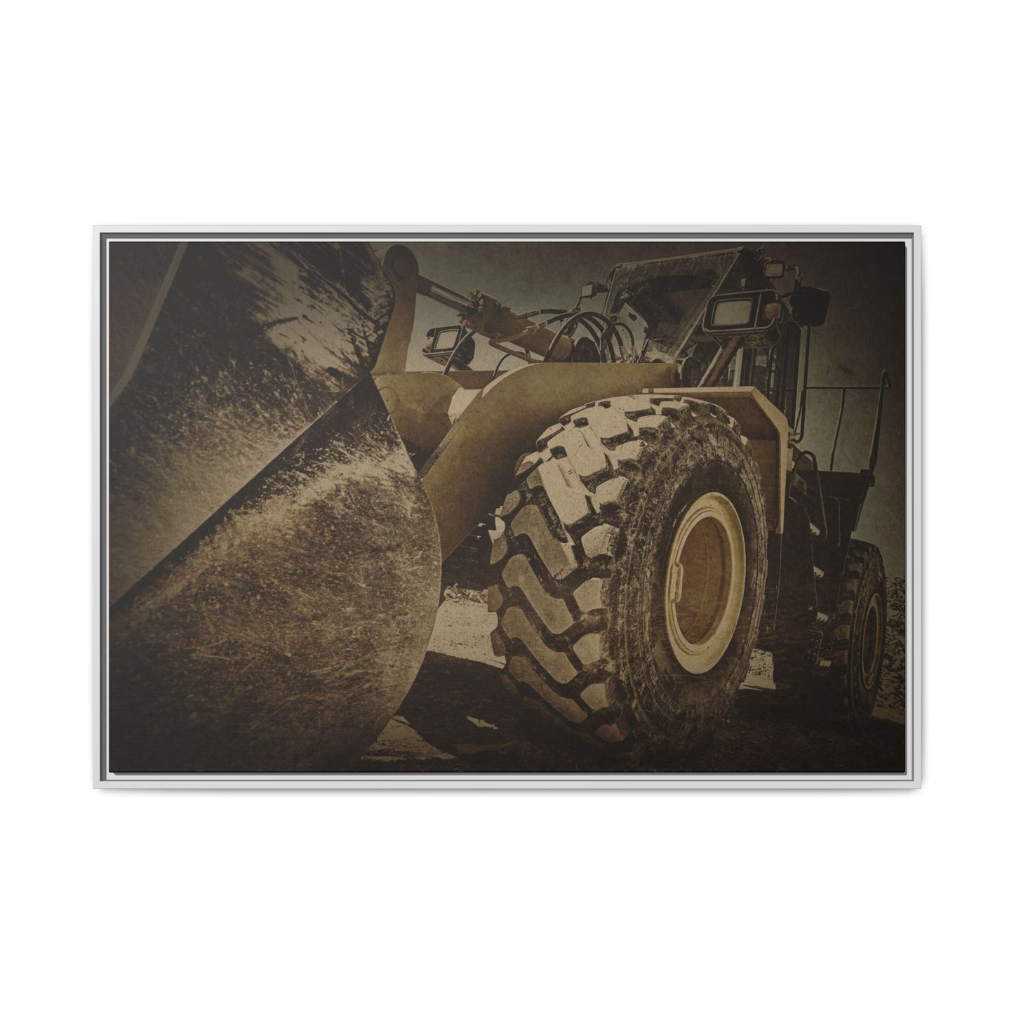 Big Bucket Loader | Framed Wall Art on Stretched Canvas