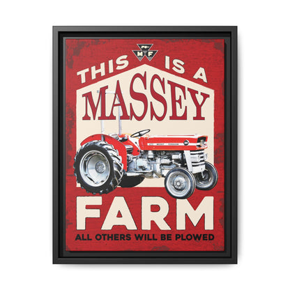 This is a Farm Vintage Advertisement Wall Art on Framed Canvas  | Vintage Dealership Sign