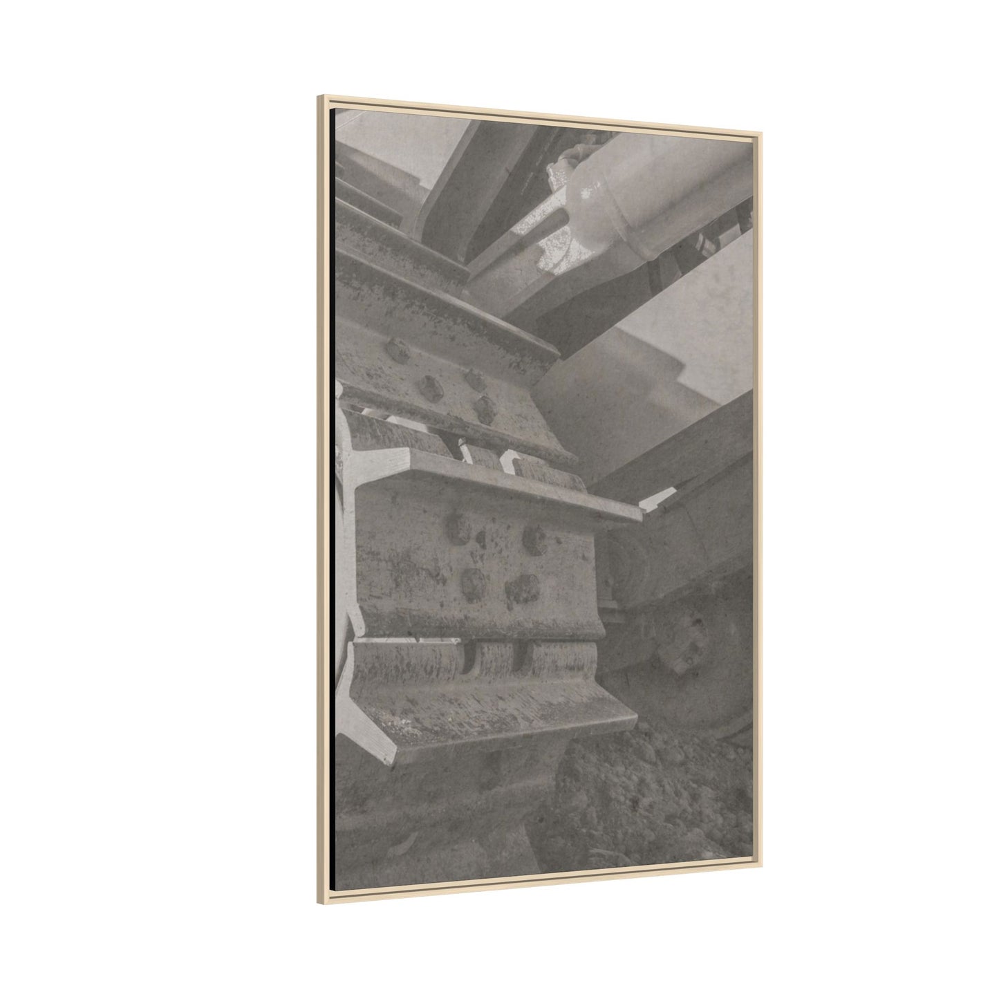 Epic D8 Dozer Triptych | Light Gray | Right  Panel | Jondo | Matte Canvas Print (Framed)