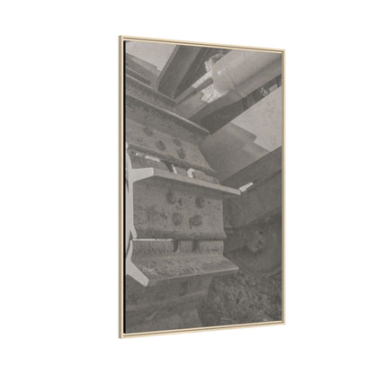 Epic D8 Dozer Triptych | Light Gray | Right  Panel | Jondo | Matte Canvas Print (Framed)