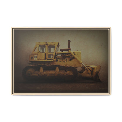 Classic D9H Dozer Photo Wall Art on Framed Canvas | Industrial Artwork
