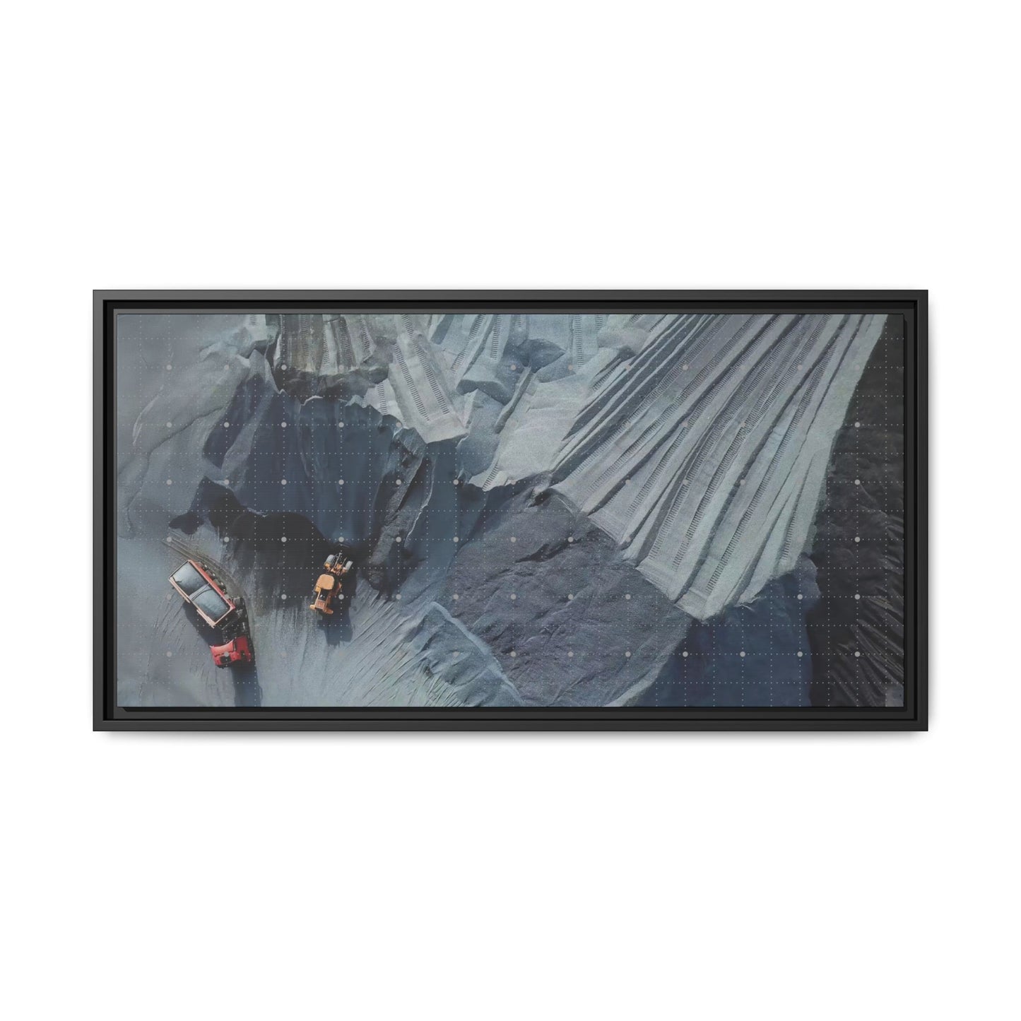 Drone Photo Job Site - Earth Moving - Photo Art on Framed Canvas