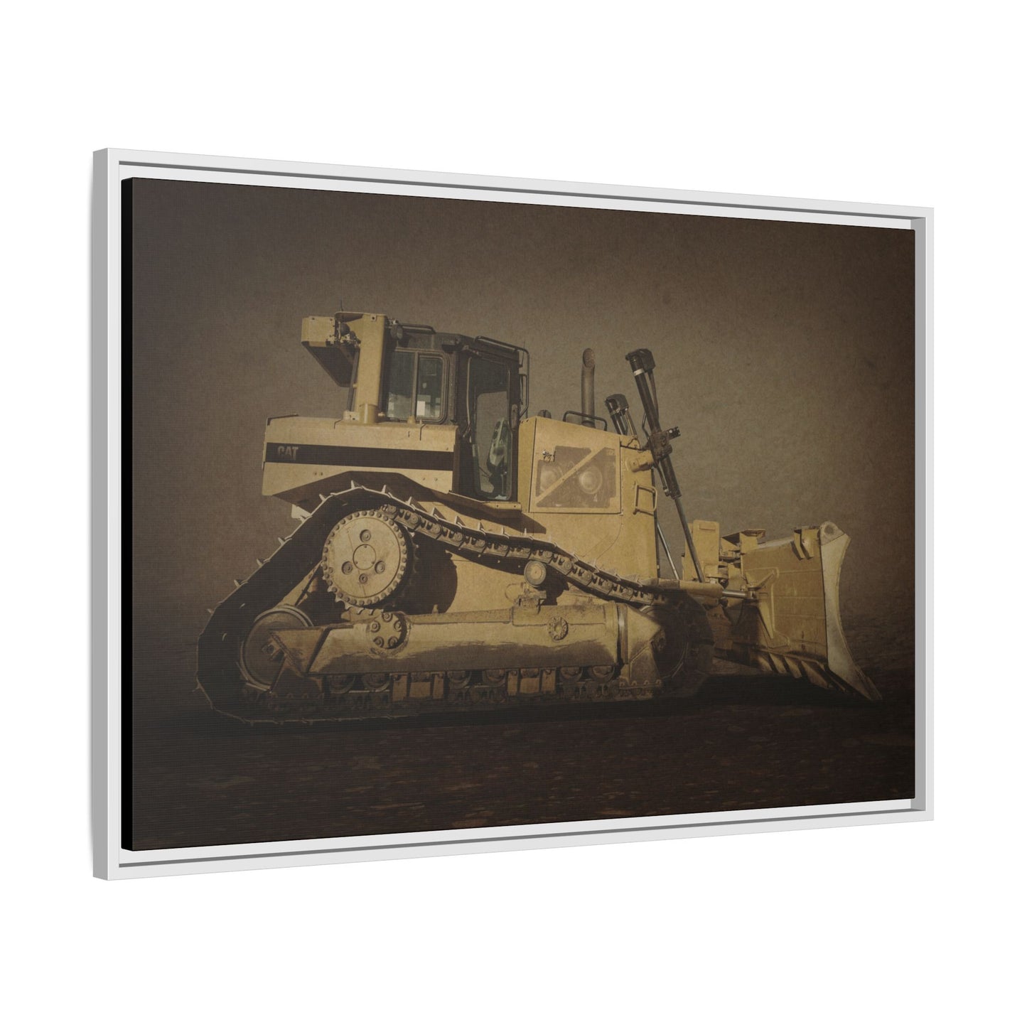 D8 Classic 90's Dozer | Framed Wall Art on Stretched Canvas