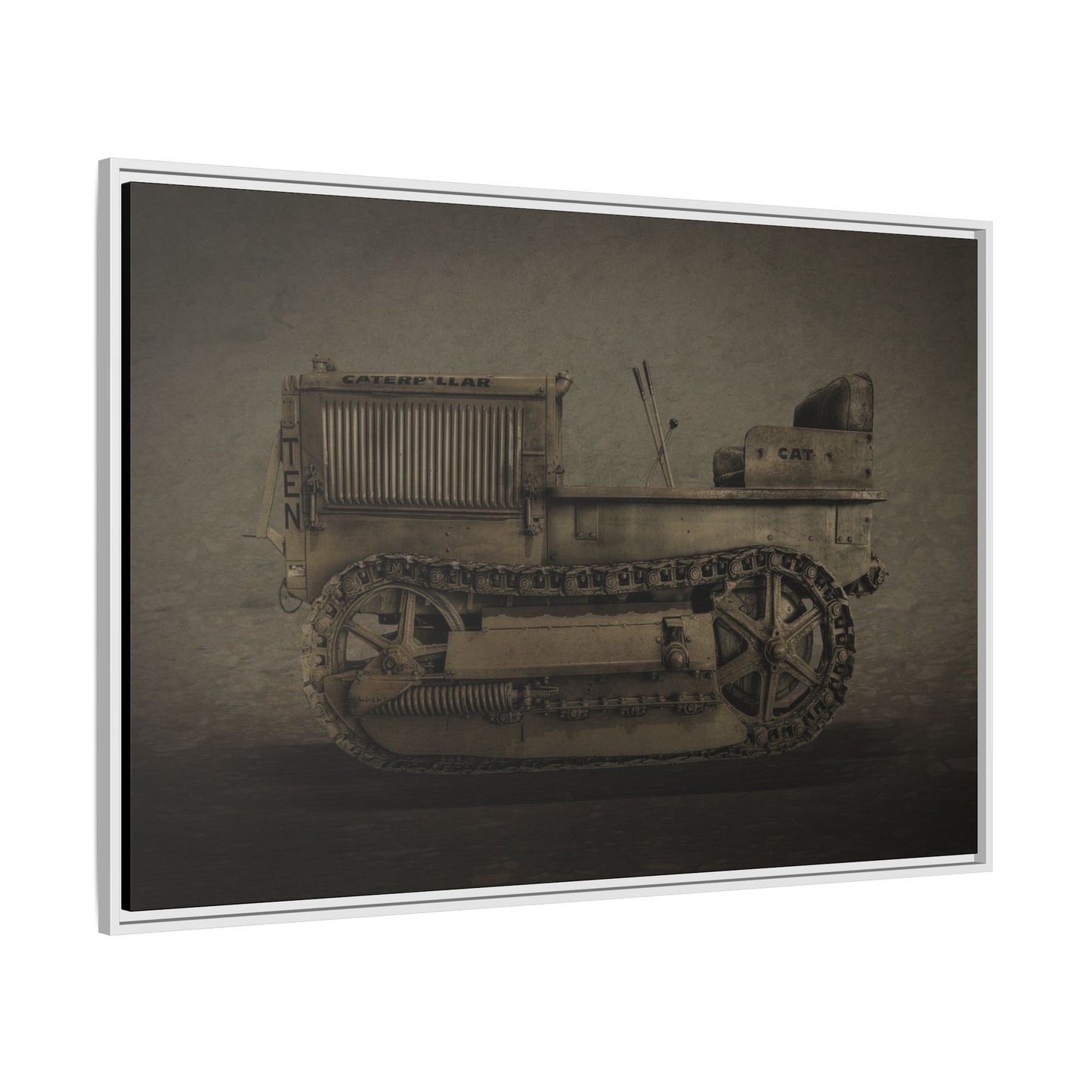 Vintage Crawler 10 'TEN' Tractor | Photo Wall Art on Framed Canvas