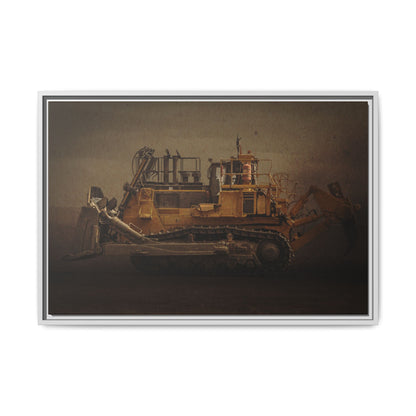 Big Komatsu Dozer | Framed Wall Art on Stretched Canvas