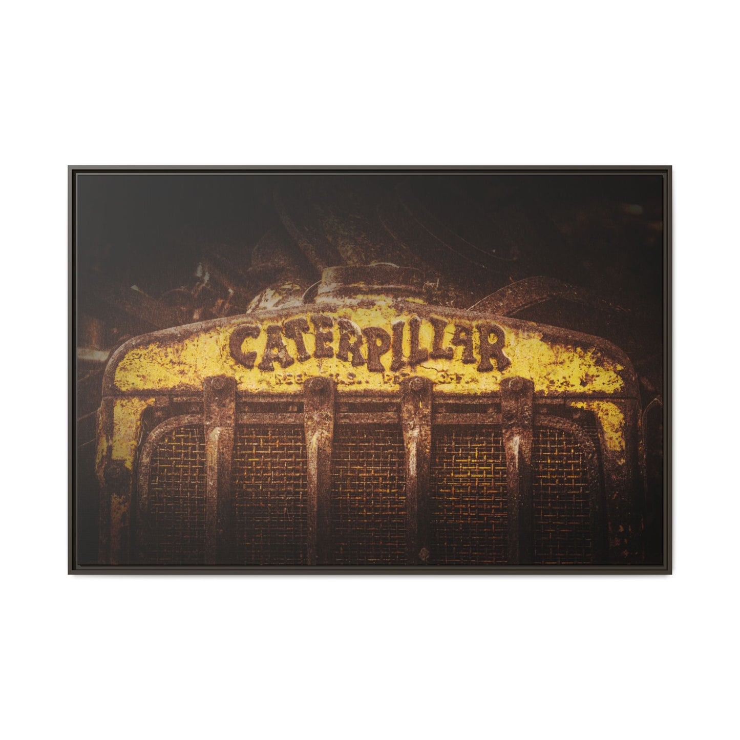 Weathered & Worn Vintage Crawler Grill | Framed Wall Art on Stretched Canvas