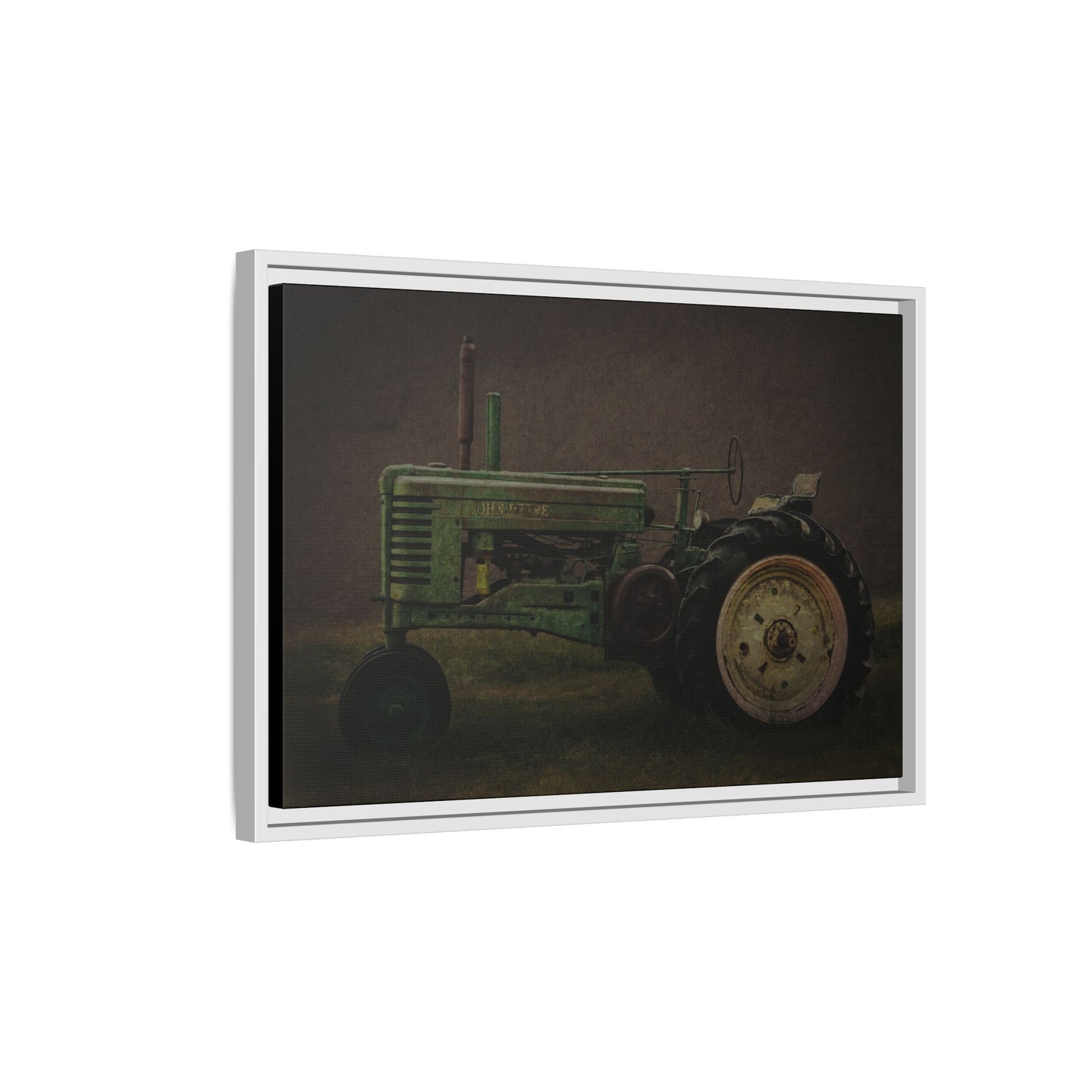Vintage Weathered John Deere Model G | Framed Wall Art on Stretched Canvas