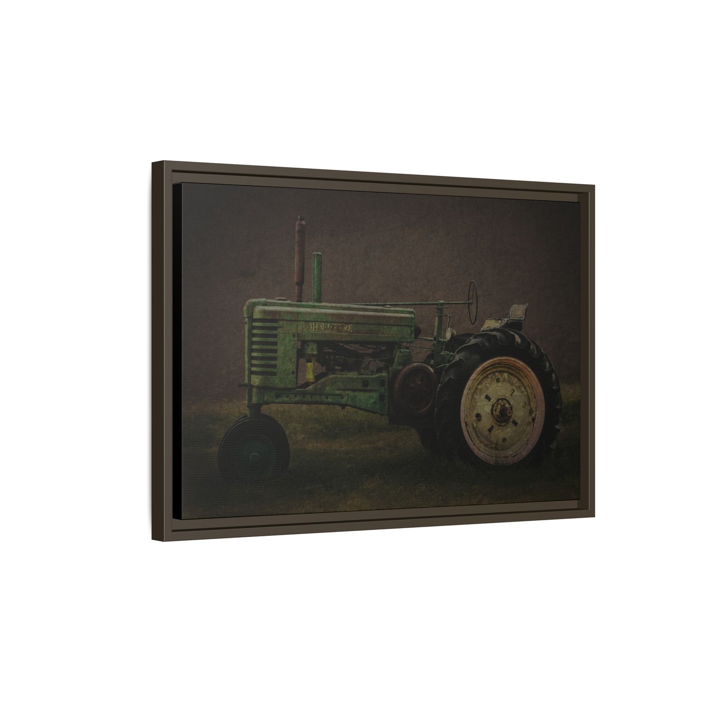 Vintage Weathered John Deere Model G | Framed Wall Art on Stretched Canvas