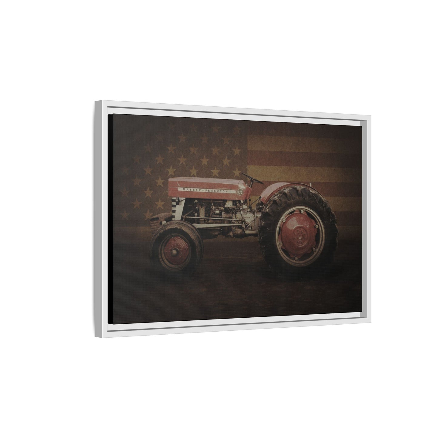Patriotic Massey 135 | Framed Wall Art on Stretched Canvas