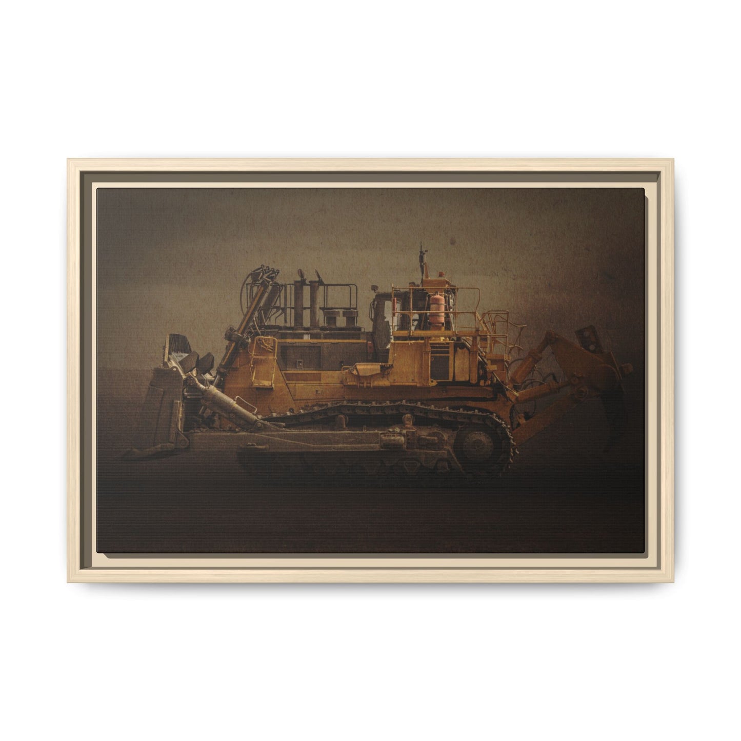 Big Komatsu Dozer | Framed Wall Art on Stretched Canvas