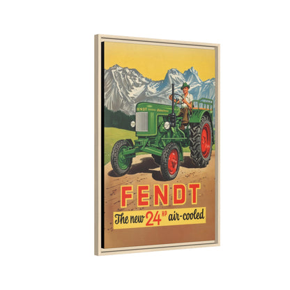 Vintage Fendt Air Cooled 24 Advertisement- Vintage Wall Art on Framed Canvas