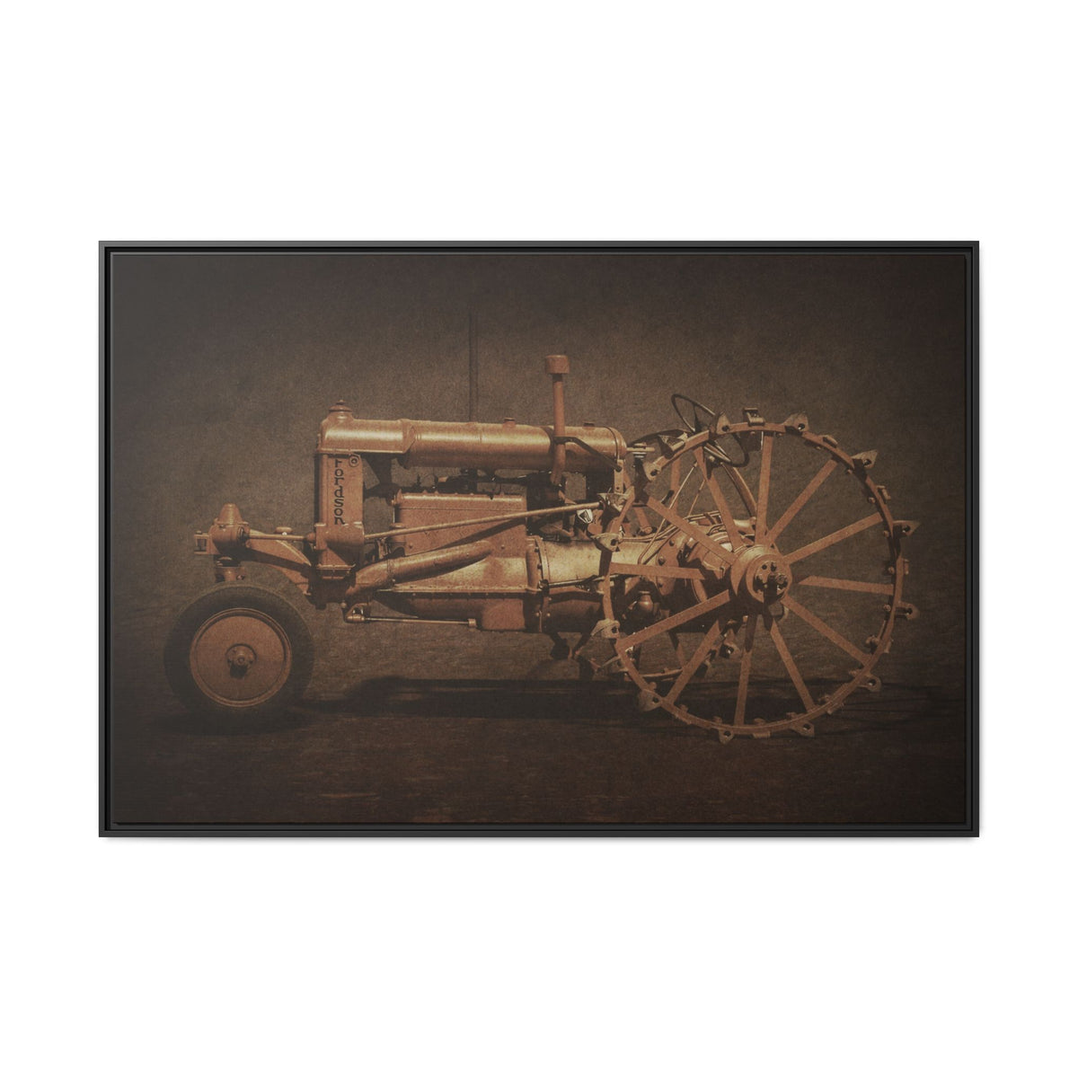 Vintage Ford Fordson Steel Wheel | Wall Art on Framed Canvas