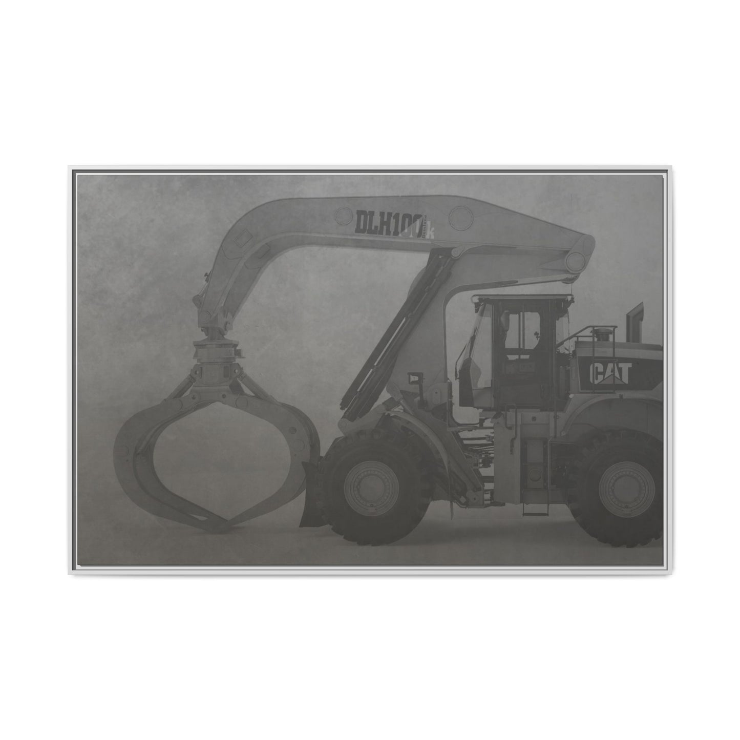 Wheel Loader with Grapple Side View | Framed Photo Wall Art on Canvas