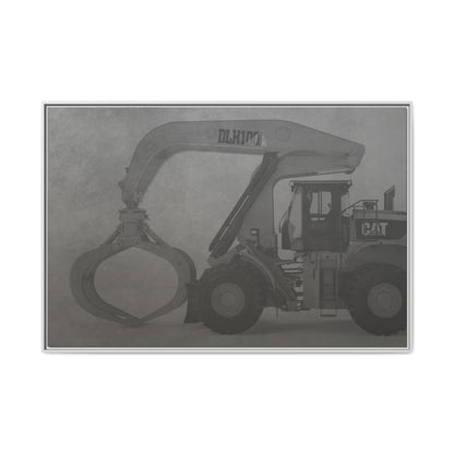 Wheel Loader with Grapple Side View | Framed Photo Wall Art on Canvas