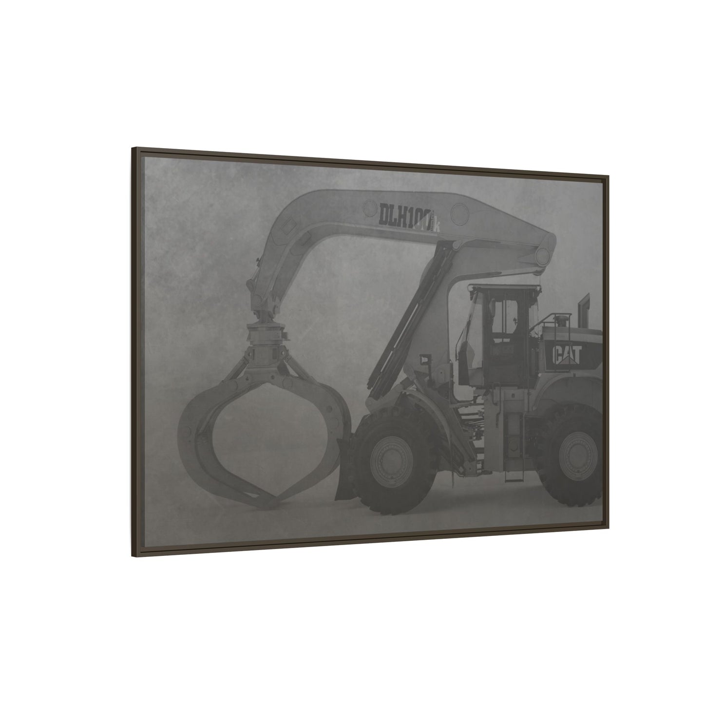 Wheel Loader with Grapple Side View | Framed Photo Wall Art on Canvas