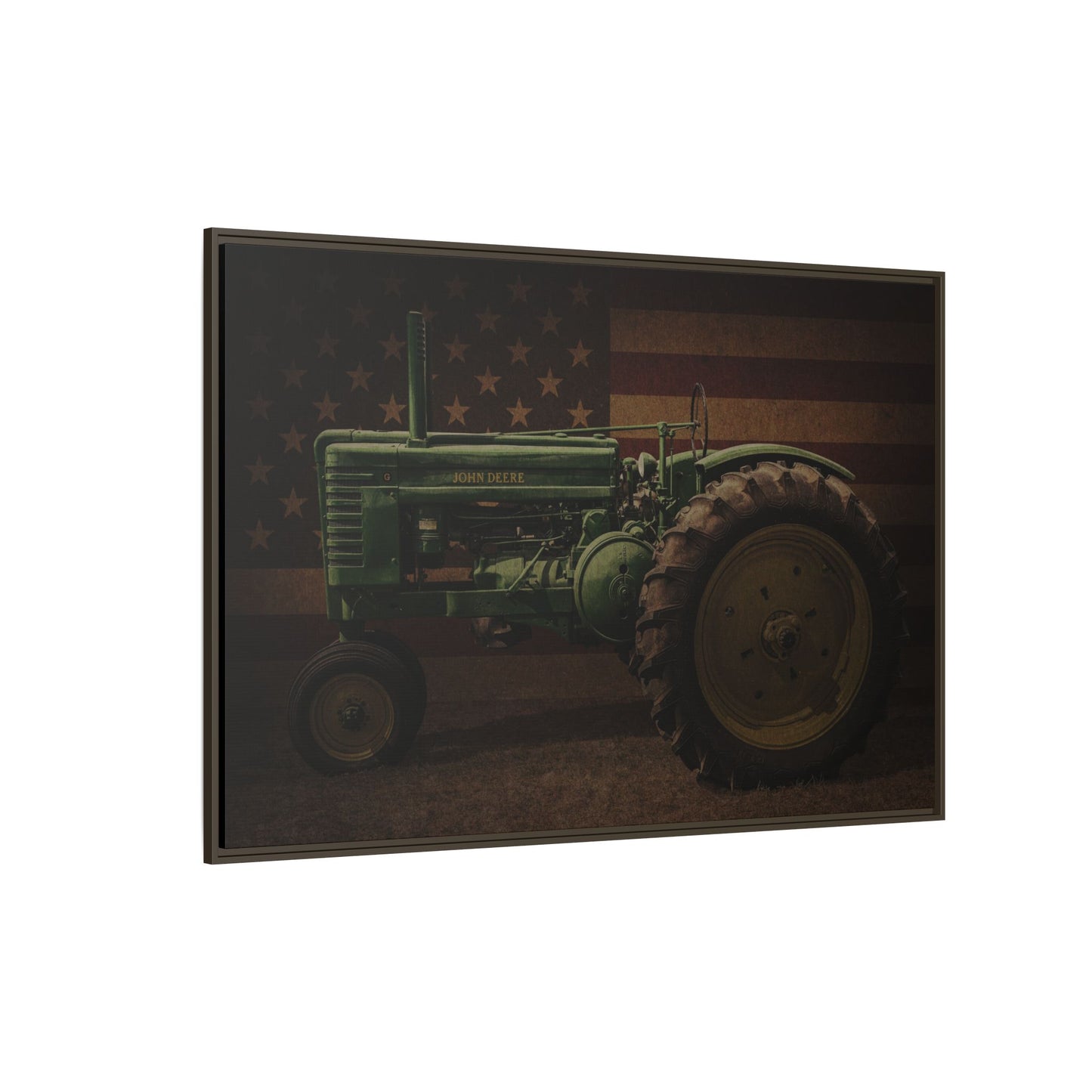Patriotic John Deere Model G Tractor | Framed Wall Art on Stretched Canvas