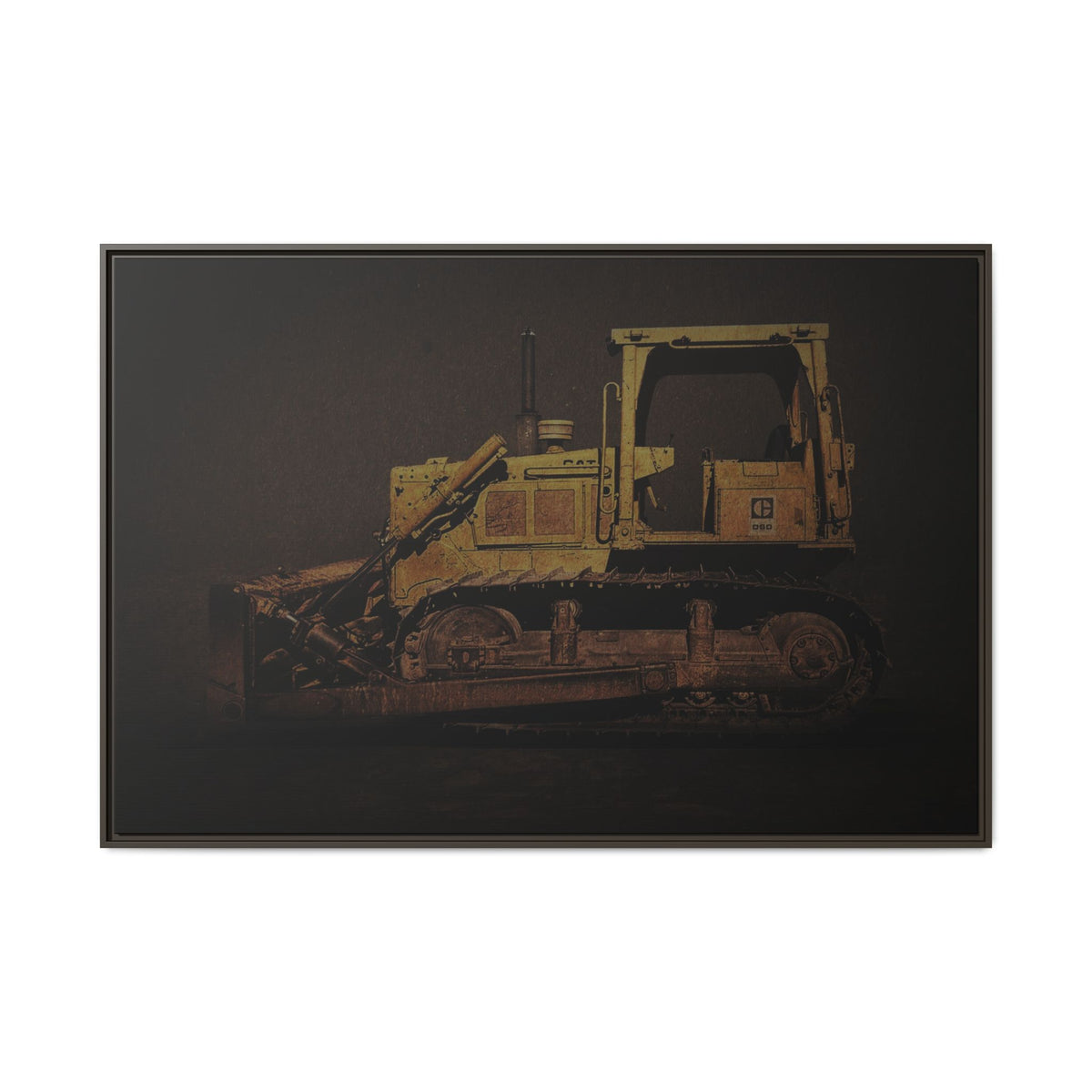 Classic D6D Dozer | Framed Wall Art on Stretched Canvas