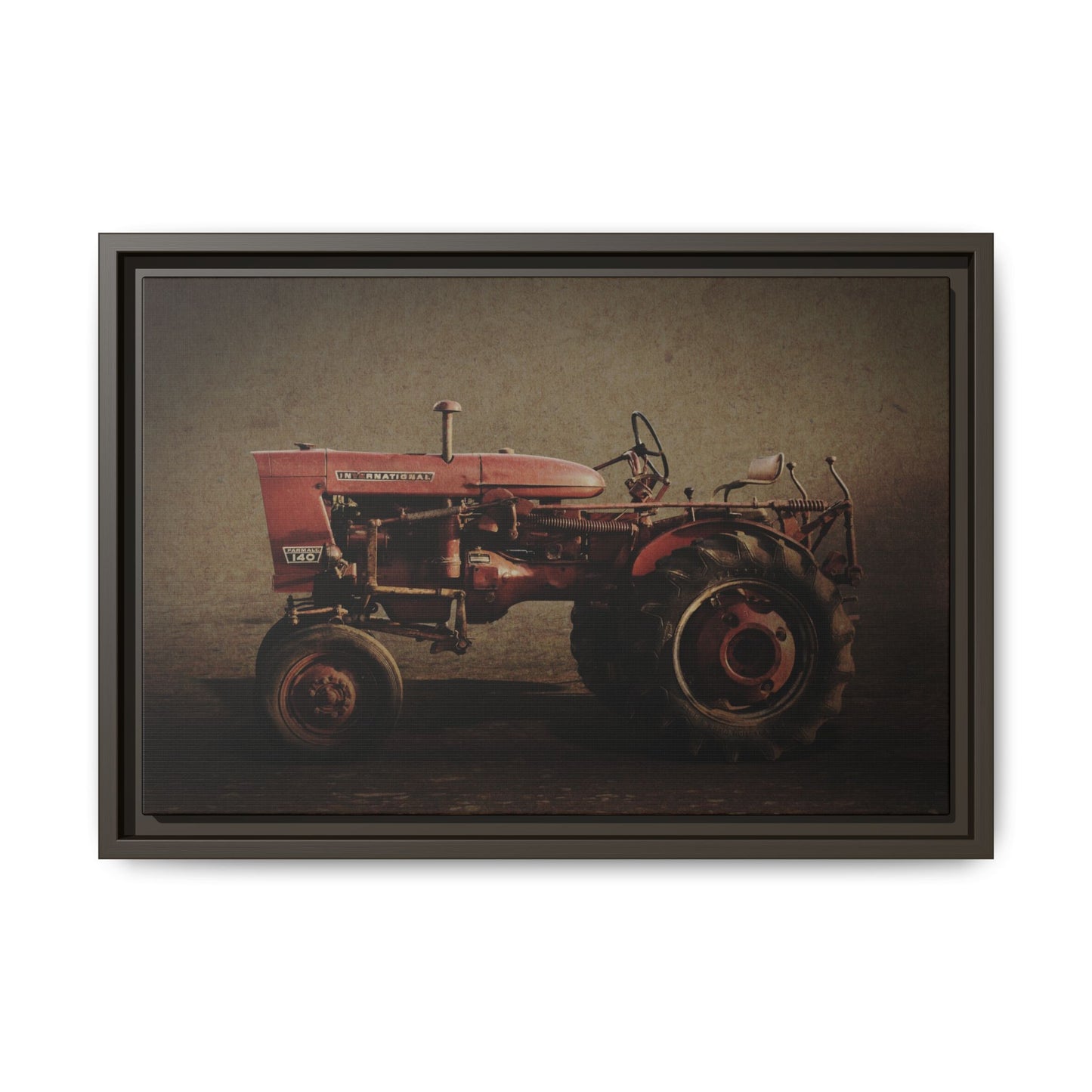 Vintage Farmall Model 140 Tractor | Framed Wall Art on Stretched Canvas