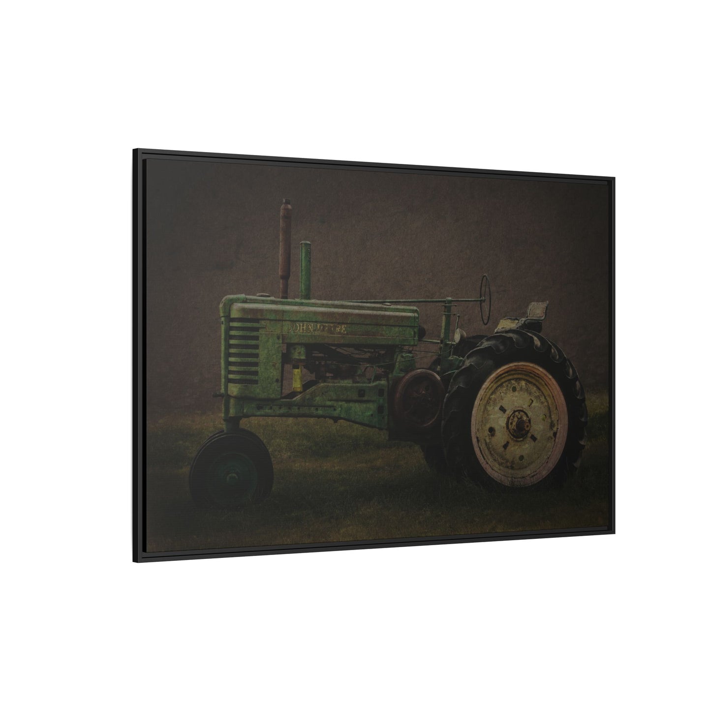 Vintage Weathered John Deere Model G | Framed Wall Art on Stretched Canvas