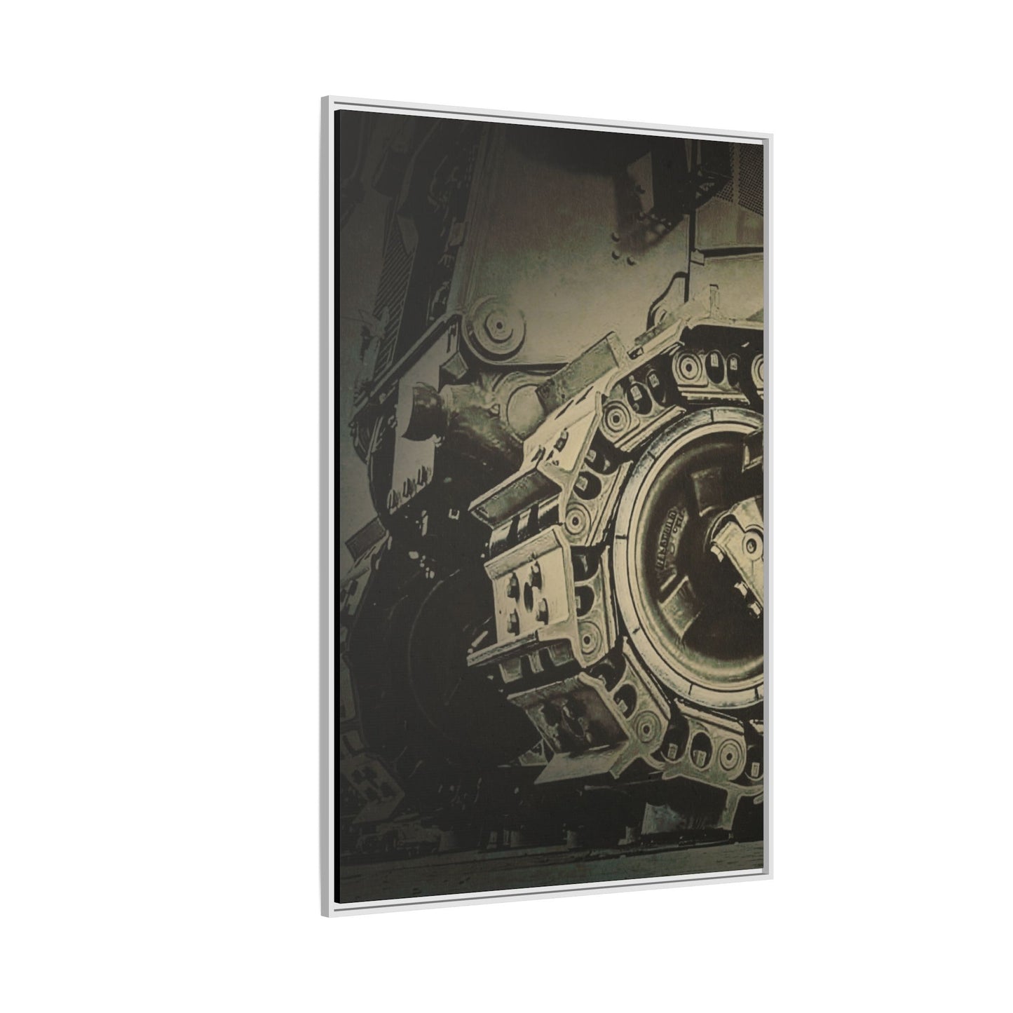 D11 Track Action | Triptych | Left Panel | Framed