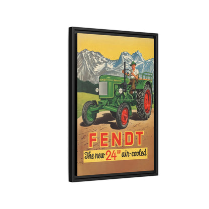 Vintage Fendt Air Cooled 24 Advertisement- Vintage Wall Art on Framed Canvas
