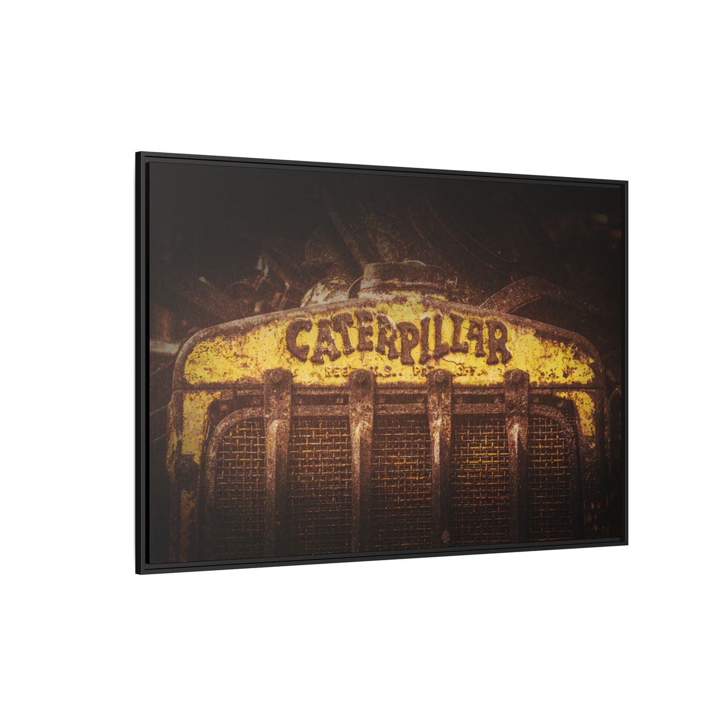 Weathered & Worn Vintage Crawler Grill | Framed Wall Art on Stretched Canvas