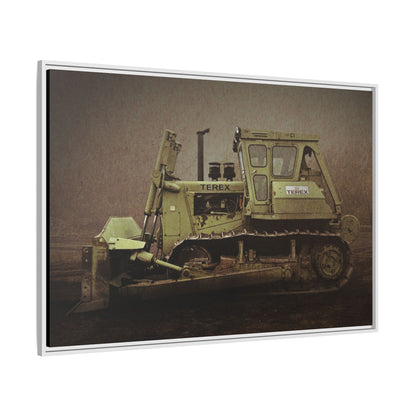 Classic Terex Dozer | Framed Wall Art on Stretched Canvas