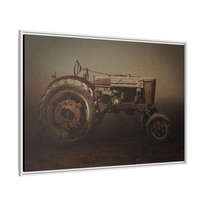 Weathered Vintage Farmall Tractor | Framed Wall Art on Stretched Canvas
