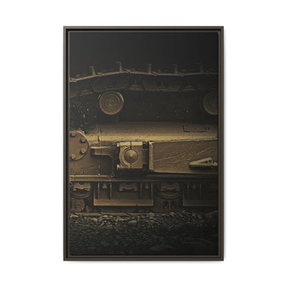 Epic Dozer Track Triptych Left | Matte Canvas Print (Framed)