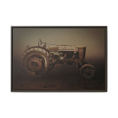 Weathered Vintage Farmall Tractor | Framed Wall Art on Stretched Canvas