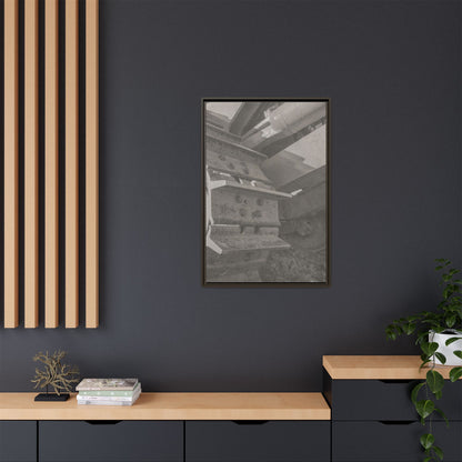 Epic D8 Dozer Triptych | Light Gray | Right  Panel | Jondo | Matte Canvas Print (Framed)
