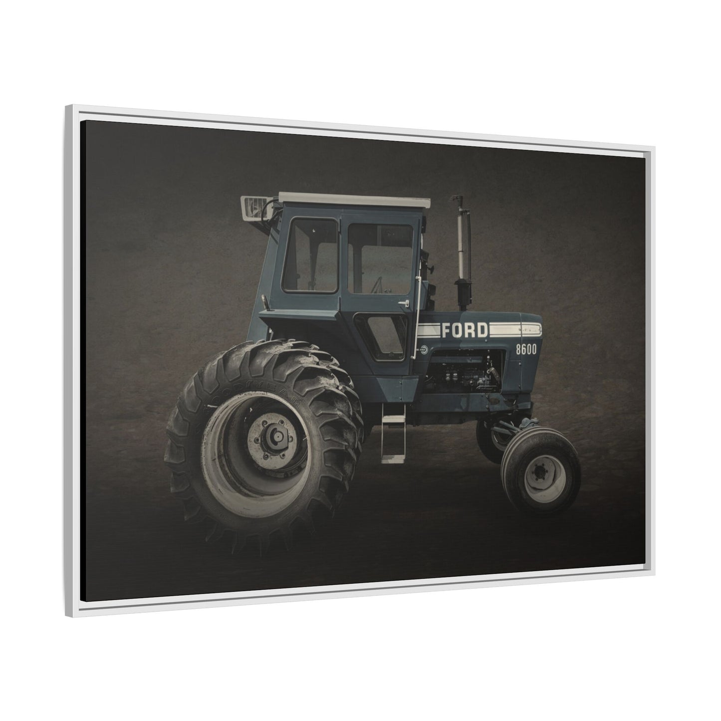Vintage Ford 8600 Tractor Photo Wall Art on Canvas