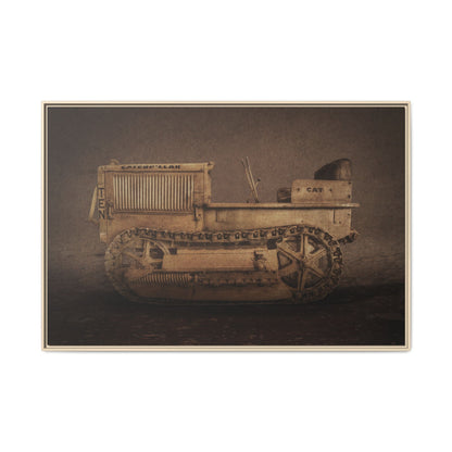 Vintage CAT 10 'TEN' Crawler | Framed Wall Art on Stretched Canvas