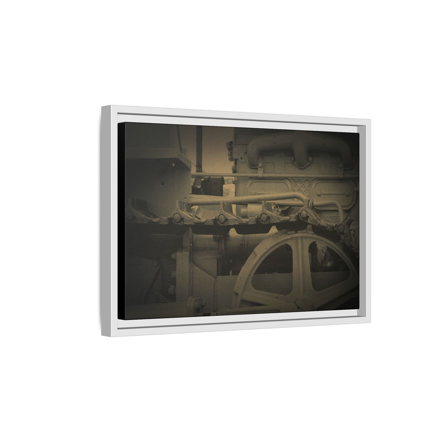 Vintage Track Detail | Framed Wall Art on Stretched Canvas