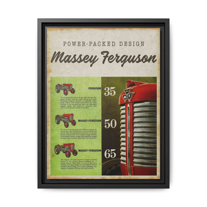 Vintage Massey Ferguson Tractor Advertisement Wall Art Print on Framed Canvas