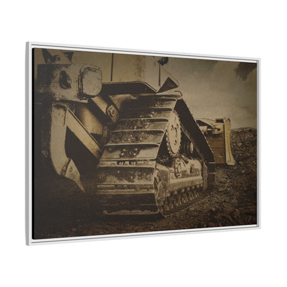 Rocky Dozer Horizon | Framed Wall Art on Stretched Canvas