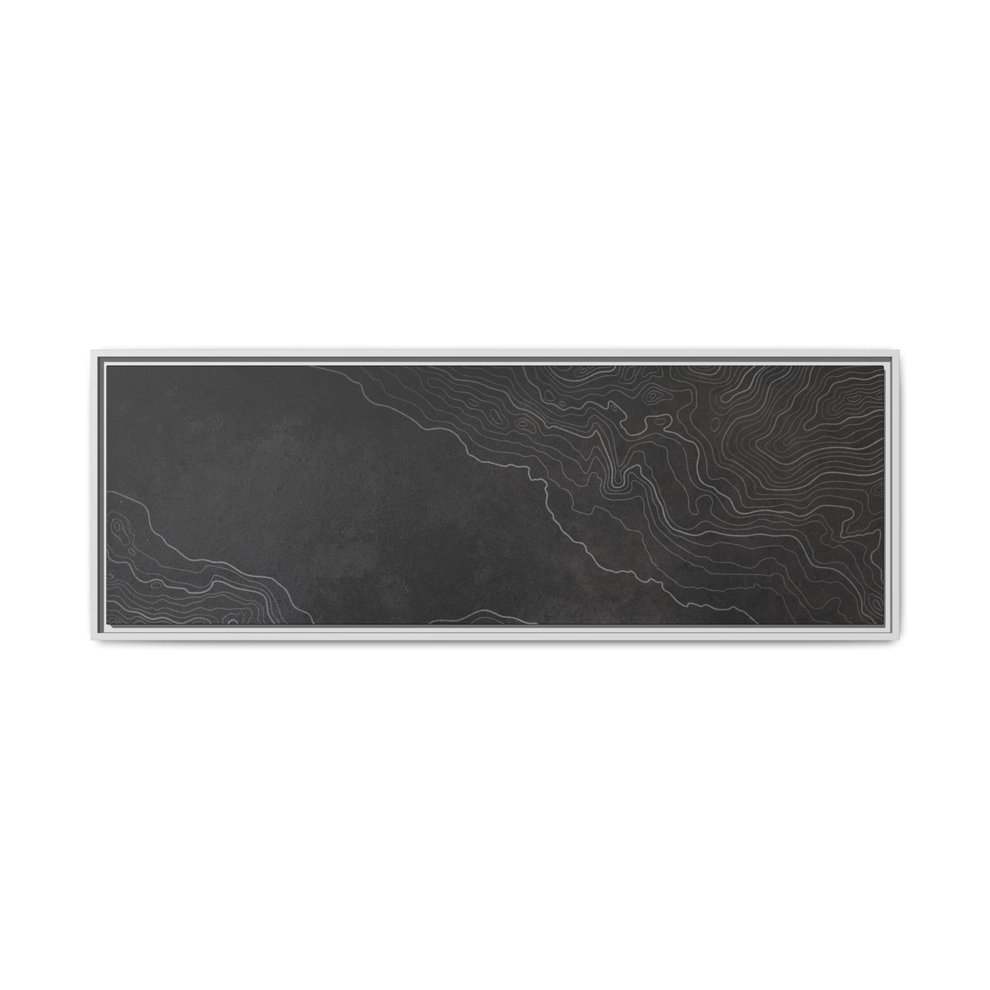 Minimalist Topographic Graphic Art - Framed Canvas