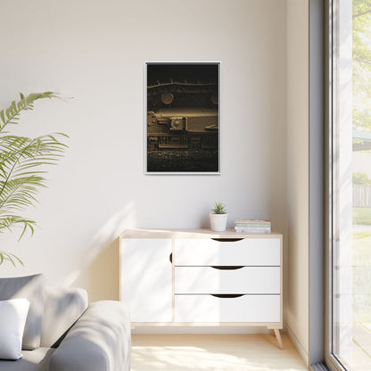Epic Dozer Track Triptych Left | Matte Canvas Print (Framed)